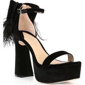 Antonio Melani Janie Velvet Platform Dress Sandals Size 9.5 M